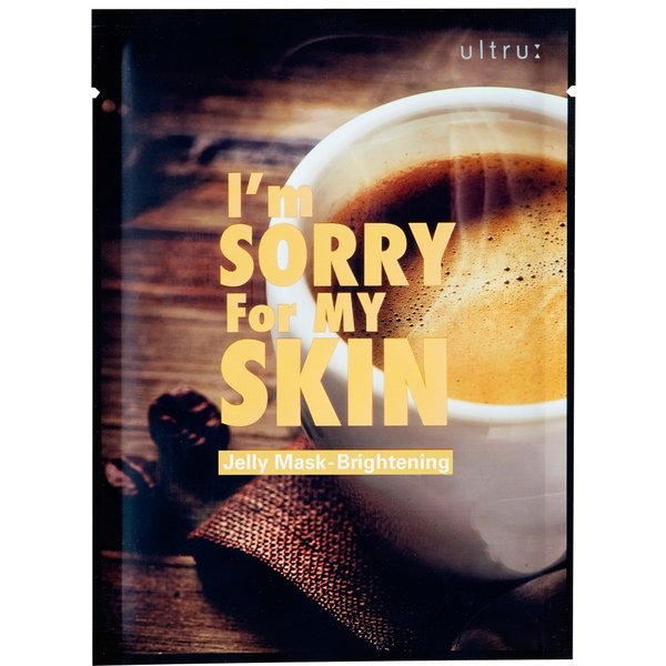 I'M SORRY FOR MY SKIN Jelly Face Mask Korean Skin Care, Hydrating Face Masks Skincare Set, Self Care Items for Glow Beauty, Teacher Appreciation Gifts for Women, Pack of 10 (Coffe Brightening Mask)