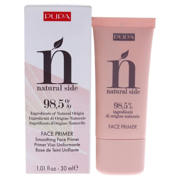 PUPA Milano Natural Side Face Primer - Smoothing Makeup Base For Face - Contains Natural Ingredients - To Nourish And Perfect The Skin - Creates A Perfect Canvas For Any Face Products - 1.01 Oz