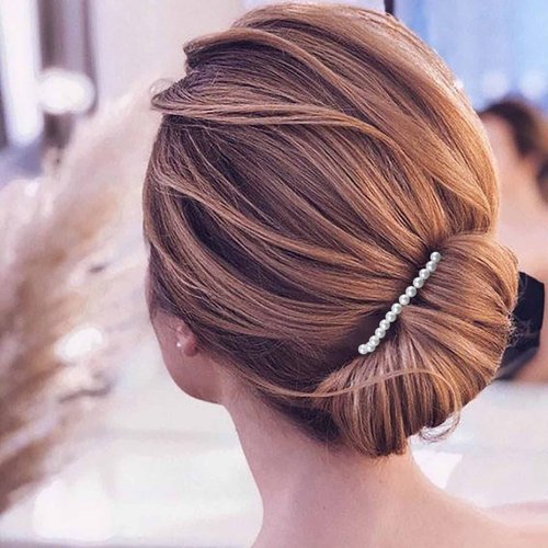 Iaceble French Pearl Hair Comb Pin Bridal Pearl Hair Combs Vintage Pearl Side Comb Hair Piece Weddings Pearl Hair Comb Decorative Hair Accessories for Women and Girls Headdress (A)