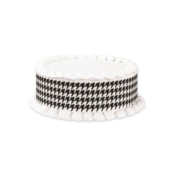 Houndstooth Pattern Edible Side Strip - Edible Cake Topper - D588