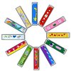 15Pcs Harmonica for Kids 16 Holes Musical Instrument, Return Gift Cartoon Double Row Harmonica Bulk Toy for Kids Party Favors Goodie Bags Stuffers & Operation Christmas Child Items