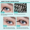 Lash Extension Kit 320Pcs,DIY Individual Lashes Clusters Kit,Lash Bond And Seal,Lash Remover For Eyelashes Extensions,Lash Applicator Tool For False Eyelash Cluster Kit At Home(3040D,D-Mix9-16mm Kit)