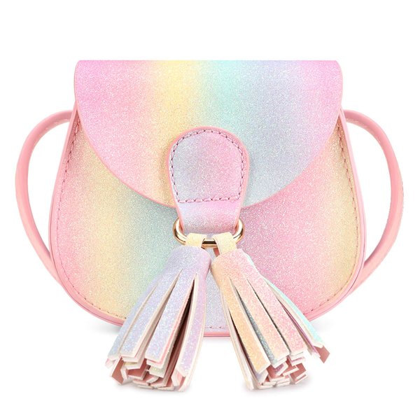 mibasies Kids Purse for Little Girls Toddler Crossbody Bag with Tassel, 2 Year Old Girl Gifts
