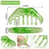 Geiserailie 2 Pieces Jade Combs Massage Stone Hair Comb Guasha Scraping Scalp Comb Facial Massage Tool Multifunctional Handheld Head Tools for Valentine's Day Mother's Day Gift(Elegant Style)