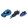Aquatic Diecast 4 X 4 Blue Rescue Rover (Metal) and Jet Ski on a Trailer (Plastic) Great Ocean Sea Adventure Play Truck Set