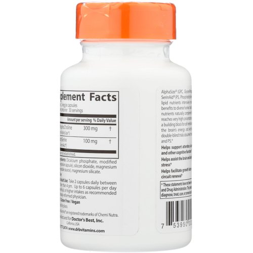 Doctors Best Natural Brain Enhancers, 60 CT