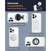 Aothey Metal Sticker with Cooling Design, Ring Adapter for Wireless Charging/Phone Case, Ultra-Thin (0.4mm) for Magnetic Accessories, 4 Pack (Black)