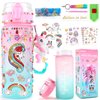 GirlsHome Decorate Your Own Water Bottle for Girls Age 4-6-8-10, Unicorn Toys for Girls Painting Crafts, Fun Arts and Crafts Kits 6-12 Year Old Toddler Girls Birthday Christmas Gifts Toys