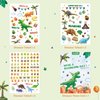 WERNNSAI Dinosaur Temporary Tattoos for Kids Girls - 6 Sheets Bronzing Styles Fake Tattoos Stickers 300+ with Alphabet Stickers Birthday Decorations Party Favors Supplies Gift for Children