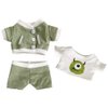 niannyyhouse 20cm Plush Doll Clothes Green Monster Suit Coat T-Shirt Pants 8in Doll Dress up (Green, 20CM)