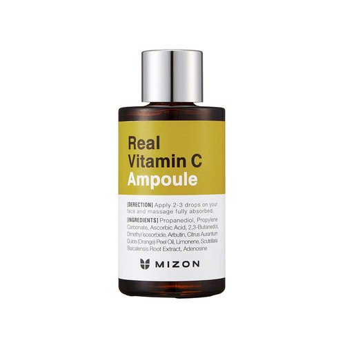 MIZON Real Vitamin C Ampoule, Pure Vitamin C, No Water Added,10 Ingredients, Tone correction treatment, Nutrition, Face Moisturizer (1.01 fl oz)