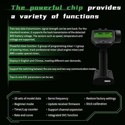 GoolRC Flysky FS-G7P 7CH RC Transmitter with FS-R7P Receiver, 2.4GHz 7 Channels Remote Controller for RC Car Boat