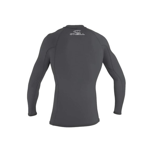 O'Neill Men's Basic Skins UPF 50+ Long Sleeve Rash Guard, Smoke, M