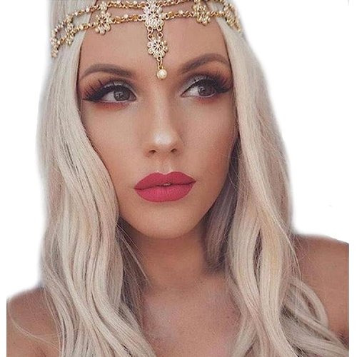 WOVOWOVO Head Jewelry for Women Gold Head Chain Headpiece Hair Jewelry Boho Wedding Headbands for Bride Hair Accessories for Wedding Party Halloween