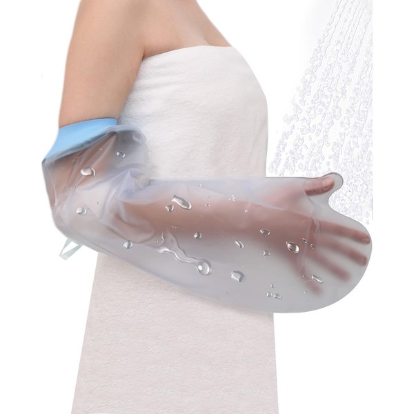 CureSquad Waterproof Cast Cover Arm Adult, Cast Covers for Shower Arm Cast Cover for Swimming, Soft Comfortable Arm Cast Protector for Shower, Reusable Cast Bag for Bandages, Wound Care Supplies
