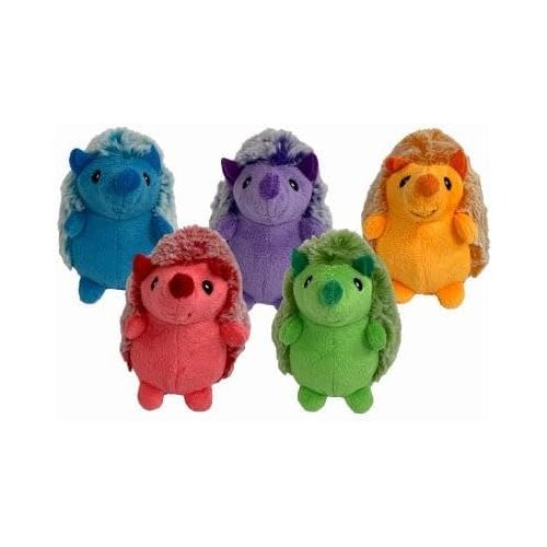 Multipet MiniPet Hedgehog Dog Toy 4" (Assorted Color, 5 Pack)