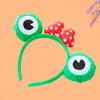 Frog Headbands with Bow&Crown Plush Frog Ears Headband,Cute Frog Eye Headbands Cosplay Costume Headwear Accessories for Passover Dress up Party Games Costume Fluffy Frog Makeup Headbands for Wash Face