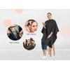PERFEHAIR Hair Cutting Cape with Snaps Closure, Salon Hairdressing Styling Barber Cape with Hand Holes-51 x 58 Inches, Black