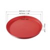 PATIKIL 11" Restaurant Serving Trays, 2 Pcs Round Non-Slip Food Service Tray Platter Reusable Plastic Fast Food Serving Tray for Bar Coffee Home Cafeteria Hotel, Red