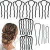 9 Pieces Hair Side Combs, 2/4/7 Teeth Hair Comb U Shape Hair Combs Metal Hair Fork Clip Hair Pins Hair Sticks for Women Hair Styling Tool Accessories Hair Combs for Women Accessories