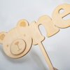 Bear One Wood Cake Topper, Woodland Theme First Birthday, Bear One Birthday Decoration, Animal Theme Wood Cake Topper, Baby'S First Birthday, Boys Girls First Birthday Party Decorations Supplies