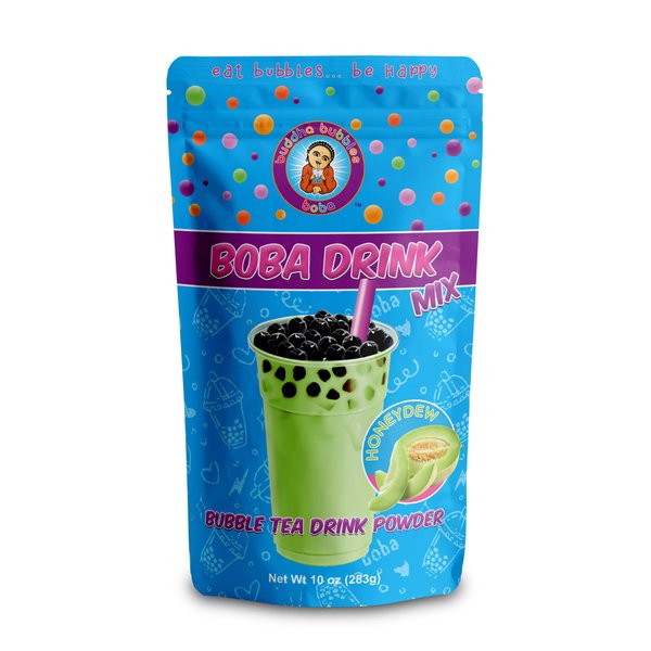 HONEYDEW MELON Boba/Bubble Tea Drink Mix By Buddha Bubbles Boba 10 Ounces (283 Grams)