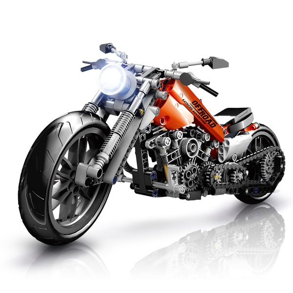 HOGOKIDS Motorcycle Building Block Set - 436 PCS Collectible Motorcycle Display Model, STEM Tech Motorbike Toy Collection Brick Kit for Adults Kids Boys Ages 6 7 8 9 10 11 12+ Years Old