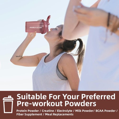 BBBUILDJIA [3 PACK] 17 oz Protein Shaker Bottles Protein Mixer - Leak Proof Shaker Cups for Protein Shakes, Protein Shaker Bottle, Protein Shake Cup, BPA Free & Dishwasher Safe Black/Blue/Pink