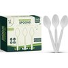 KOALALOVE-spoons-150pc.100% Compostable Spoon - (7 in.) Bulk Size Eco Friendly Durable and Heat Resistant Alternative to Plastic Forks with Convenient Tray.