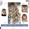 LaaVoo Tape in Human Hair Extensions Balayage Ombre Real Human Hair Extensions Tape in Remy Hair Extensions Light Brown Fading to Platinum Blonde with Brown 20pcs 50g 14 Inch