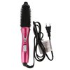 Curling Iron Brush, Folding Electric Hair Curler Heated Curling Wand Styler Hot Comb Brush Ceramic Coating Portable Hair Dressing Beauty Tool for Home Professional Salon(American standard (110-240V))