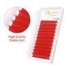 Easy Fan Volume Lashes .07 D Curl Red Volume Lash Extensions 9-16mm Mixed Lash Tray Color Lashes Extension Self Fanning 2D-10D Volume Eyelash Extensions by QUEWEL (Red 0.07 D 9-16mm)