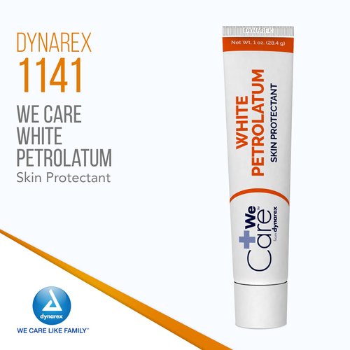 Dynarex White Petrolatum, Petroleum Jelly for Dry, Damaged or Cracked Skin, Soothing White Petroleum Jelly for Minor Skin Irritations, 6 Pack of Petroleum Jelly Tubes, 1 Ounce (Pack of 6)