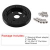 RULLINE 0.5" Steering Wheel Hub Adapter Conversion Spacer 6 Hole to 3 Hole Grant Adapter Boss Kit Black