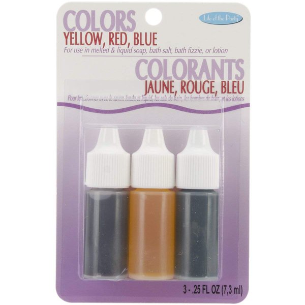 Life of the Party Red, Yellow, BlueLiquid Colors,3 Pack,53001