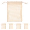 Beaupretty 5Pcs Exfoliating Soap Cottton Linen Soap Drawstring Saver Pouch Bathing Net Holder for Body Scrub Shower Spa (Mixed Color)