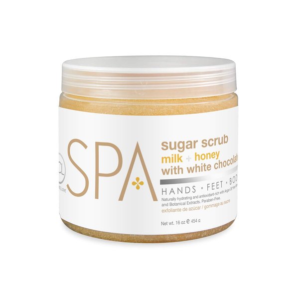BCL SPA Sugar Scrub Milk + Honey with White Chocolate, 16 oz