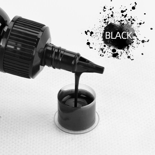 JimKing 30ml Tattoo Ink, Tattoo Color Supply, Black Pigment Natural Plant Tattoo Ink for Permanent Makeup Tattoos (Black)