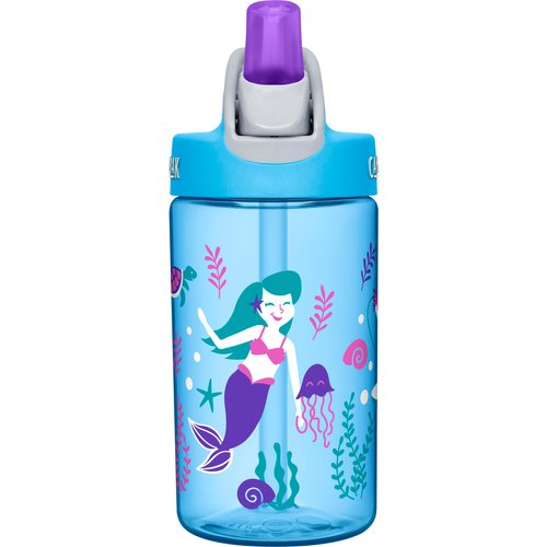 CamelBak eddy Kids Water Bottle - CamelBak Kids Big Bite Valve - Spill Proof - Water Bottle For Kids - BPA-Free Water Bottle - 12oz, Magical Mermaids