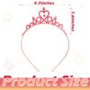 2 Pieces Girls Crystal Tiara Princess Crystal Headband Heart Rhinestone Tiara Crown for Kids Wedding Birthday Party (Classic Style)