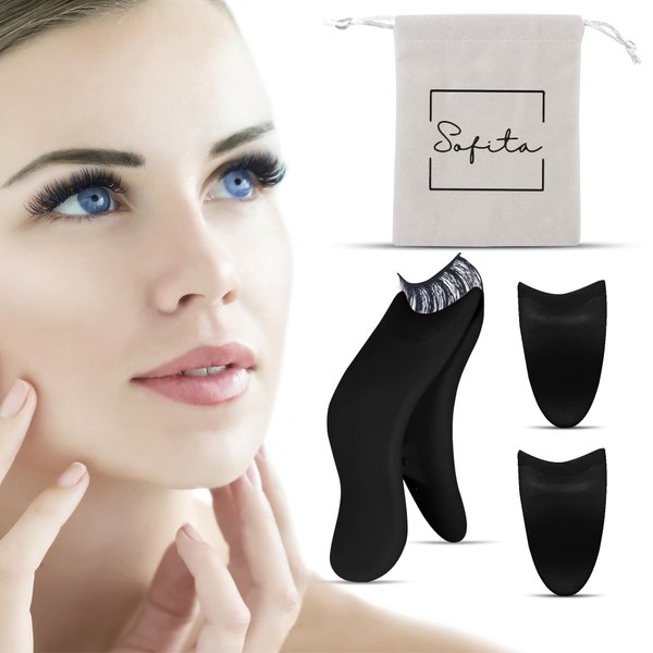 SOFITA 2 PCS False Lash Applicator Tool False Eyelash Applicator Tool Kit Lash Clip Applicator Tool Eye Lash Applicator Tool Set Eyelash Clamp Tool. Eyelash Clip Applicator Eyelash Holder Tool (Black)