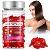 Bieyoc Hair Vitamin Capsules, Hair Serum Capsules with Vitamin A C E B5 for Hair Repair and Moisturizing, Hair Care Vitamins 40 Pcs Hair Oil Capsules