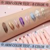Multicolour Liquid Glitter Eyeshadow Set,Metallic Glitter Shimmer Naked Smokey Eye Looks Waterproof Long Lasting Quick-Drying Sparkling Eye Shadow Makeup Kits (1234#)