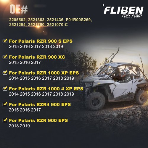2205502 Fuel Pump Assembly Compatible with Polaris RZR 900 S EPS/XC/EPS 2015-2019 & RZR 1000 XP EPS / 4 XP EPS 2014-2019 2521363 2208323 2521436 47-1001