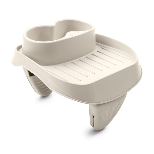 Intex 28500E PureSpa Attachable Cup Holder and Refreshment Tray Hot Tub Accessory for Select PureSpa Models, Holds 2 Standard Beverage Containers, Tan