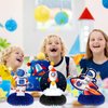 9 Pieces Outer Space Themed Honeycomb Centerpiece Outer Space Party Decorations Birthday Party Table Toppers Double Sided Table Decorations Planet Rocket Astronaut UFO Solar System Party Supplies
