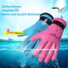 EXCEREY Kids Neoprene Skid-Proof Wetsuit Diving Gloves 3MM Surf Snorkeling Gloves(Blue, S)