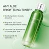 Aloderma Brightening Face Toner made with 88% Organic Aloe Vera - Natural Aloe Vera Toner for Face with Hyaluronic Acid & Niacinamide, Skin-Refining Toner to Brighten Skin, Aloe Skin Toner, 4.2 Oz