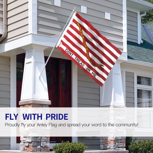 ANLEY Fly Breeze 3x5 Foot First Navy Jack Flag - Vivid Color and Fade Proof - Dont Tread On Me Flags Polyester with Brass Grommets 3 X 5 Ft