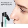 Black Waterproof Mascara No Clump Volumizing Eyelash Smudge Proof Mascara Black Curved 4D Silk Fiber Brush Natural Extension Lash Mascara (Curved Fiber Brush)
